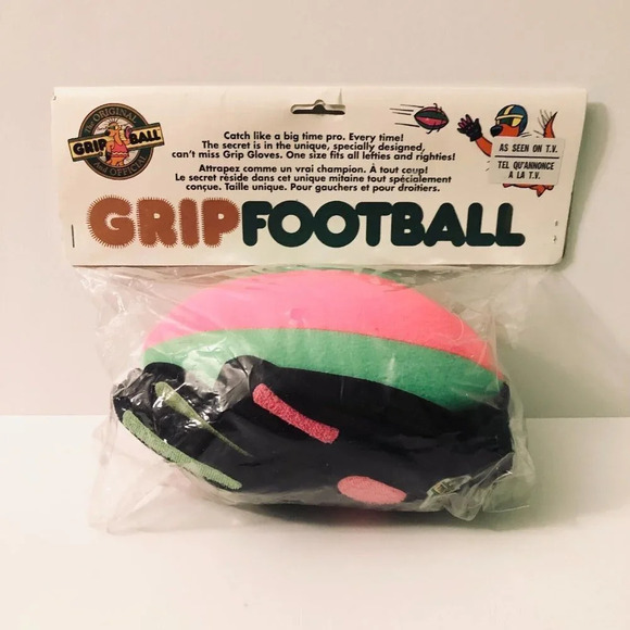 Vintage Grip Ball Football With Glove Damaged Packaging - Picture 16 of 16